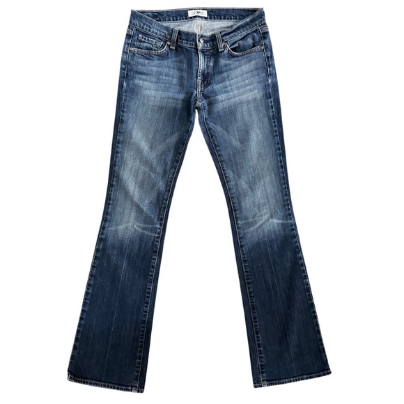 DPD Women's Blue Jeans bootcut Y2K embellished pockets size 27 #692 - Picture 1 of 11